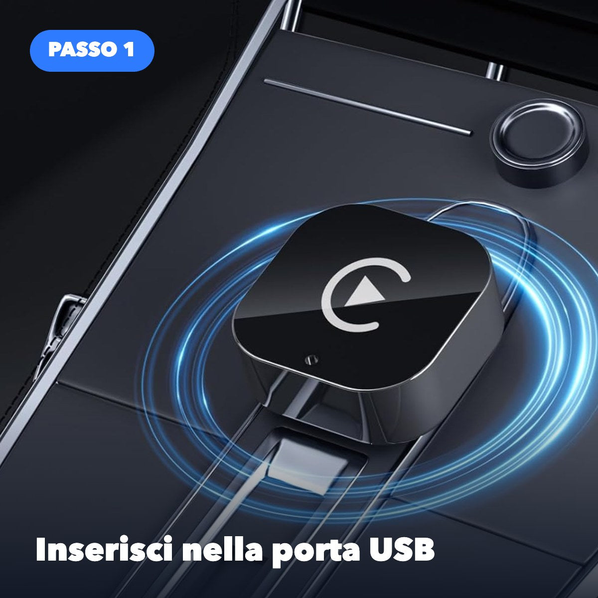 Inserisci l'adattatore nella porta USB